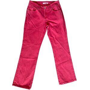 Chico's Platinum raspberry straight leg denim jeans pants women 0 Regular